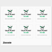 Talk Plant To Me Funny Plant Sticker スクエアシール (シート)