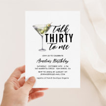 Talk Thirty To Me ダーティーマティーニ 30歳の誕生日