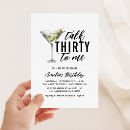 Talk Thirty To Me ダーティーマティーニ 30歳の誕生日 招待状