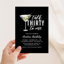 Talk Thirty To Me ダーティーマティーニ 30歳の誕生日