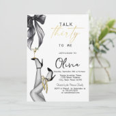 Talk Thirty To Me ハイヒール マティーニ 30歳の誕生日 招待状 (スタンド正面)