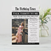 Talk Thirty To Me 新聞 30歳の誕生日 招待状 (スタンド正面)