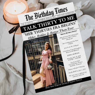 Talk Thirty To Me 新聞 30歳の誕生日 招待状