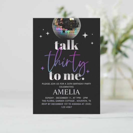 Talk Thirty To Me – 30歳の誕生日を祝おう ディスコ セーブザデート (スタンド正面)