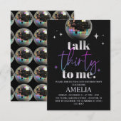 Talk Thirty To Me – 30歳の誕生日を祝おう ディスコ セーブザデート (正面/裏面)