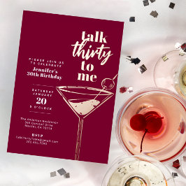 Talk Thirty To Me 30歳の誕生日カクテルパーティー 箔招待状