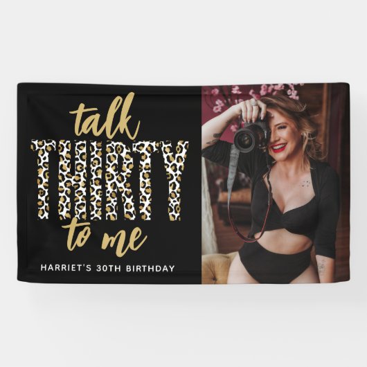 Talk THIRTY to Me!30歳の誕生日パーティーの写真 横断幕 (横)