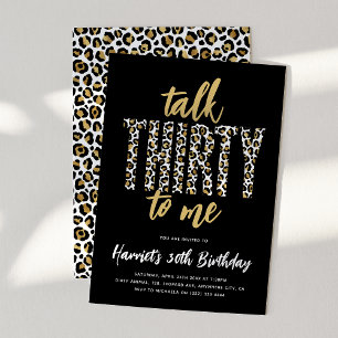 Talk THIRTY to Me! 30歳の誕生日パーティー 招待状