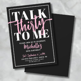 Talk Thirty To Me 30歳の誕生日パーティー 招待状
