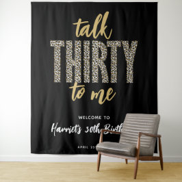 Talk THIRTY to Me!30歳の誕生日フォトバックドロップ タペストリー