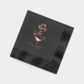 Talk Thirty To Me 30th Birthday Party Black Gold 箔ナプキン (左)