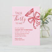 Talk Thirty To Me Birthday girl Party Invitation, 招待状 (スタンド正面)