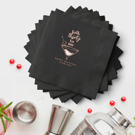 Talk Thirty To Me Black 30th Birthday Party  箔ナプキン