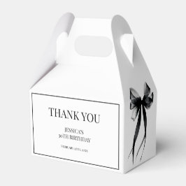 Talk Thirty to Me Black Bow 30th Birthday Party フェイバーボックス