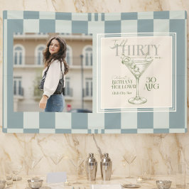 Talk Thirty To Me Martini 30th Birthday Photo 横断幕