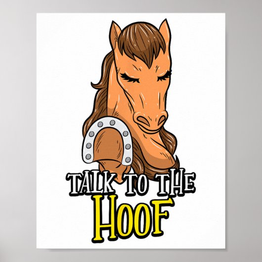 Talk To The Hoof – カウボーイ女性のカーボーイウマ ポスター (正面)