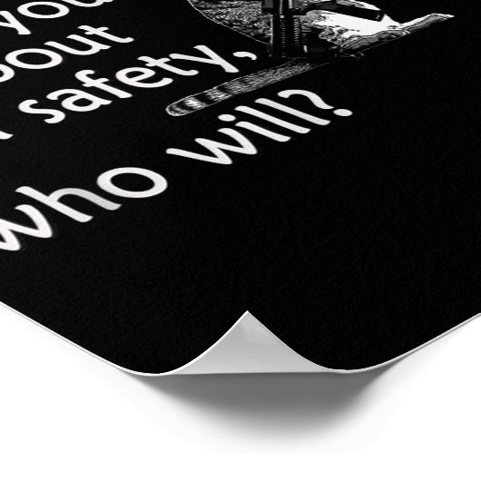 Talk To Your Cat About Gun Safety Funny  ポスター (角)