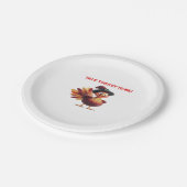 Talk Turkey To Me Funny Thanksgiving Design Classi ペーパープレート (アングル)
