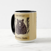 Talkeetna Alaska "Bear With Us"マグカップ マグカップ (正面左)