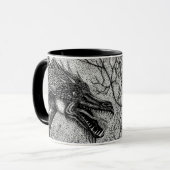 Talkinの屑のドラゴンおよびフクロウのコーヒー・マグ マグカップ (正面左)