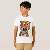 Talking ユニーク Tiger：彼の話を聞け！ Tシャツ (正面フル)