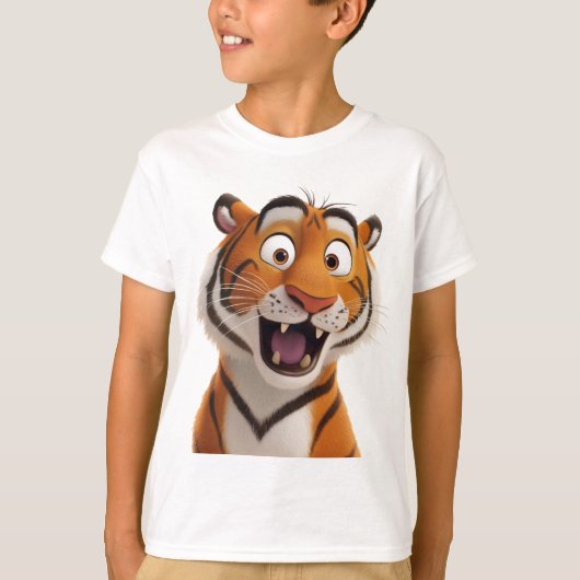 Talking ユニーク Tiger：彼の話を聞け！ Tシャツ (正面)