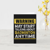 Talking About Badminton Anytime Funny Badminton Pl カード (黄色い花)