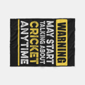 Talking About Cricket Anytime Funny Cricket Player フリースブランケット (正面(横))