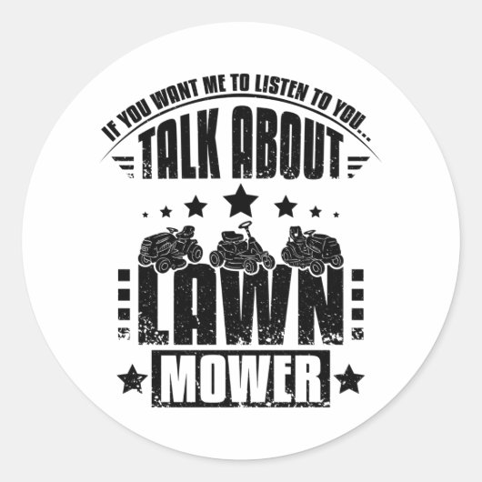 Talking About Lawn Mower ラウンドシール (正面)