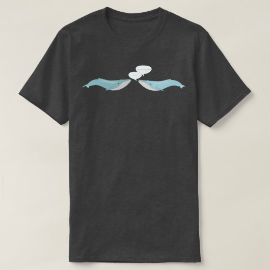 Talking blue whales tシャツ (デザイン正面)