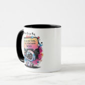 Talking Chatbotの作成ミーム漫画テンプレート マグカップ (正面左)