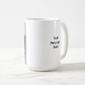 Talking Dogの白黒写真文字 コーヒーマグカップ (正面右)