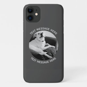 Talking Dogの白黒写真文字 iPhone 11 ケース