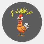Talking Funny Chicken  ラウンドシール (正面)