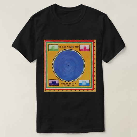 Talking Heads -話のTongues装飾用クッション Tシャツ (デザイン正面)
