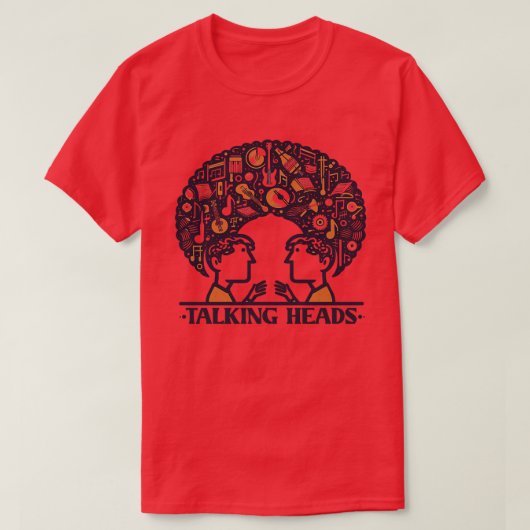 Talking heads 80s音楽ファンデザイン tシャツ (デザイン正面)