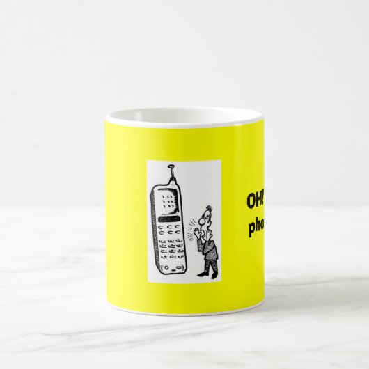 Talking_on_Cell_Phone_1、オハイオ州! 私は電話を得ました! コーヒーマグカップ (中央)