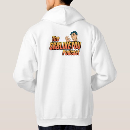 Talking to Me SLYポッドキャストフード付きスウェットシャツ- ユニセックス パーカ (裏面)