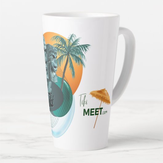 TalkTiki – 背の高いラテマグカップ カフェラテマグ (右アングル)