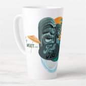 TalkTiki – 背の高いラテマグカップ カフェラテマグ (左アングル)