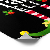 Tall Christmas Elf Matching Pajama X-mas Party  ポスター (角)