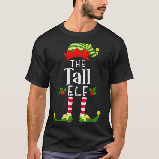 Tall Christmas Elf Matching Pajama X-mas Party  Tシャツ (正面)