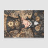 Tall Hat AD4デコページのクロックパンクスチームパンクマン 薄葉紙 (正面)