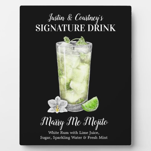 Tall Mojito ・ PERSONALIZE this Signature Drink フォトプラーク (正面)