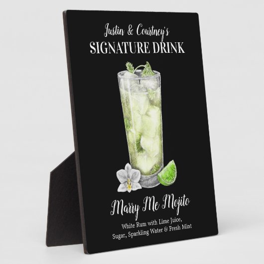 Tall Mojito ・ PERSONALIZE this Signature Drink フォトプラーク (側面)