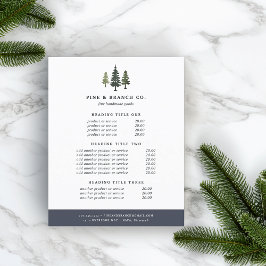 Tall Pinesの価格とサービス チラシ