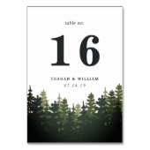 Tall Pinesテーブル番号カード テーブルナンバー (裏面)