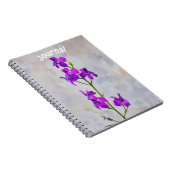 Tall Purple Flowers Journalパーソナライズ ノートブック (右側)