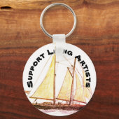 Tall Ship – リビングアーティストをサポート キーホルダー (正面)