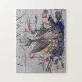 Tall Ship and Map of Pacific Ocean ジグソーパズル (縦)